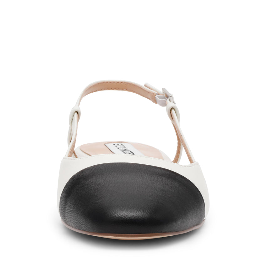Slingbacks Belinda WHT/BLK LEATHER