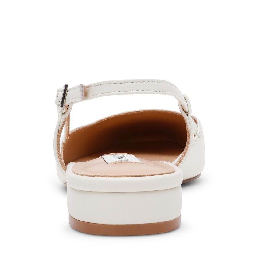 Slingbacks Belinda WHT/BLK LEATHER