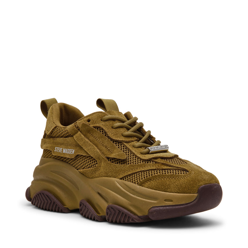 Sneakers Possession-E KHAKI OLV SUEDE
