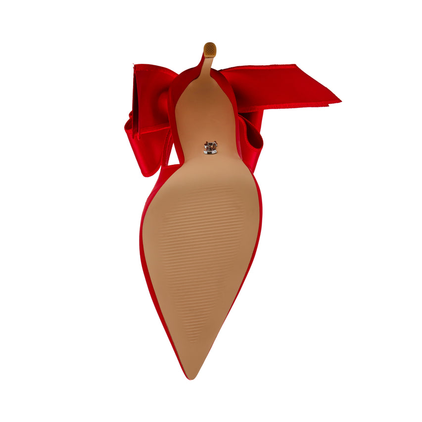 Slingbacks TEACUP RED SATIN