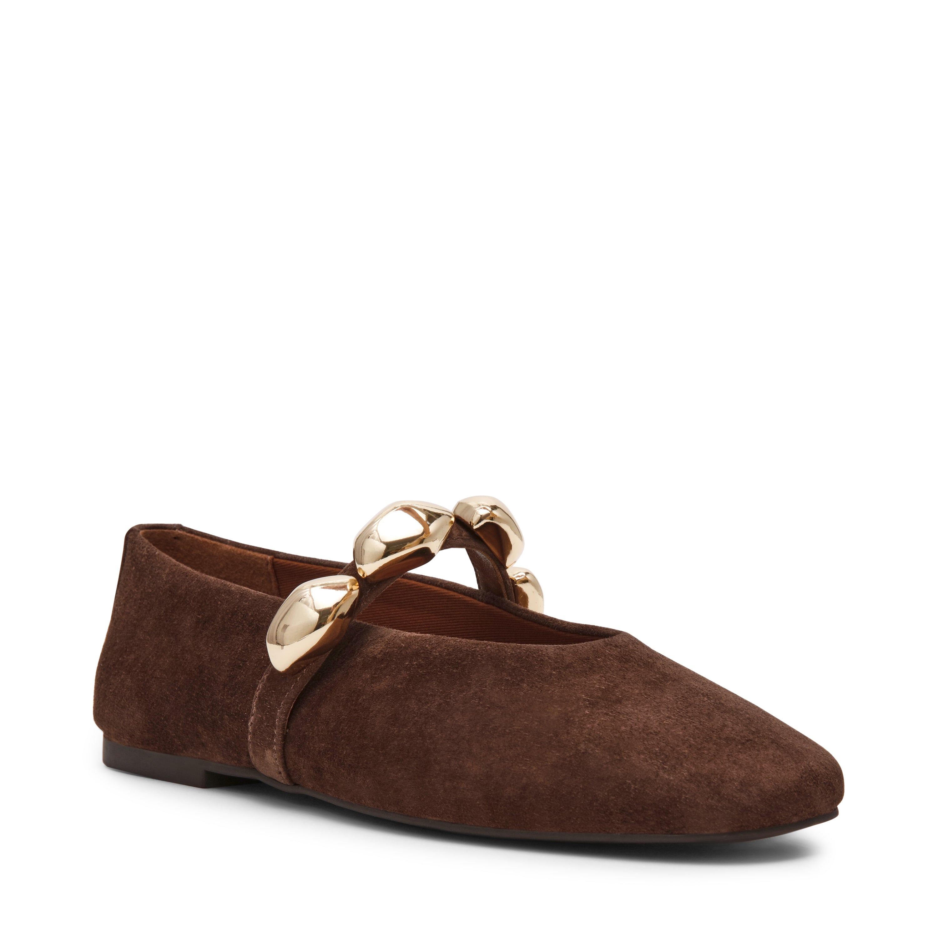 Μπαλαρίνες Poppin CHOCOLATE BROWN SUEDE