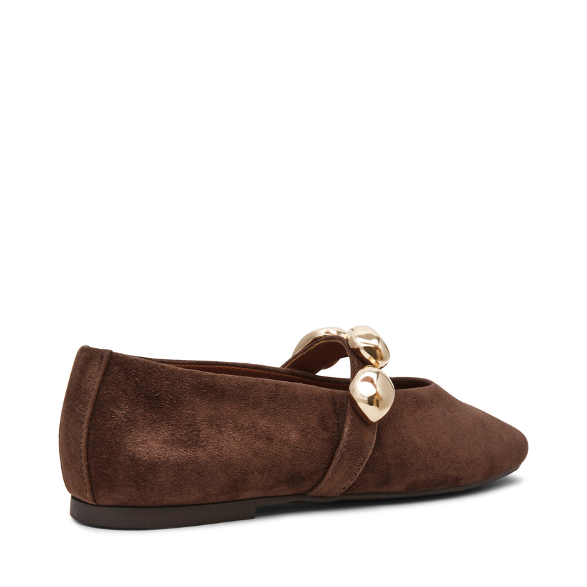 Μπαλαρίνες Poppin CHOCOLATE BROWN SUEDE