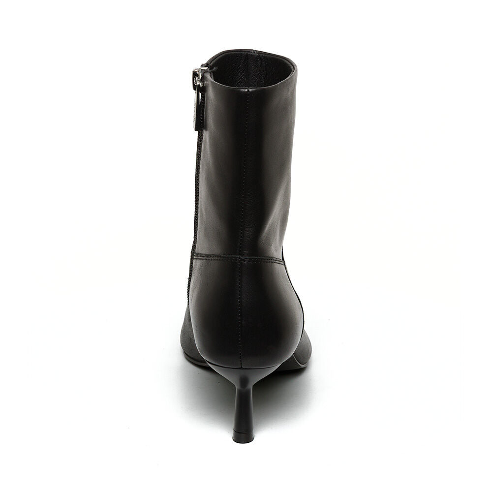 Μποτάκια Rebella-S BLACK LEATHER