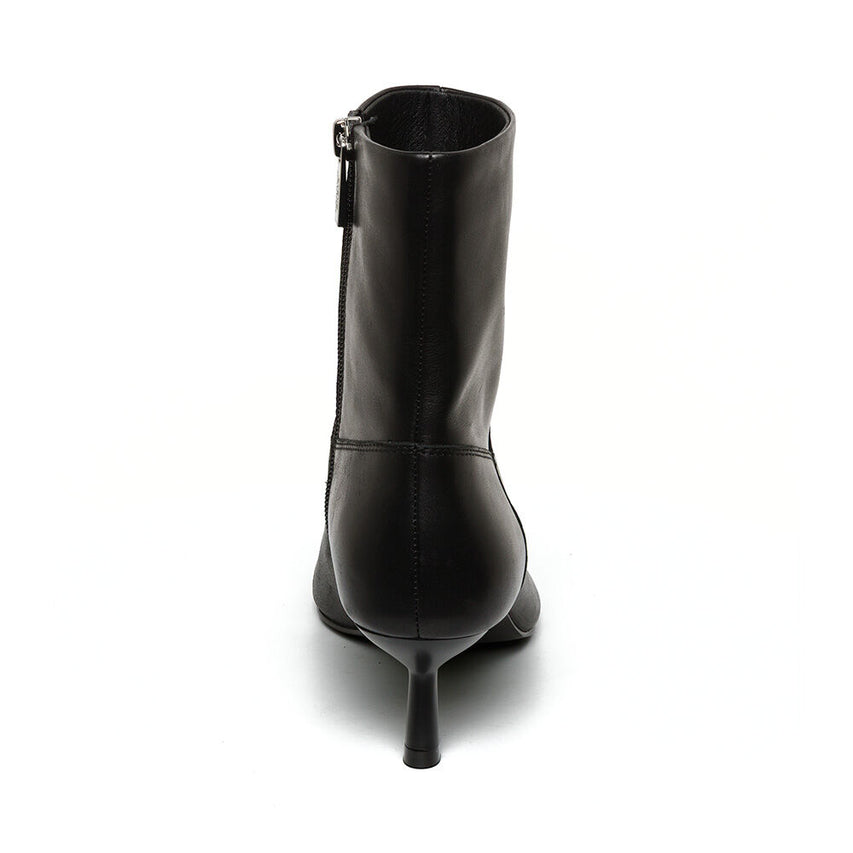 Μποτάκια Rebella-S BLACK LEATHER