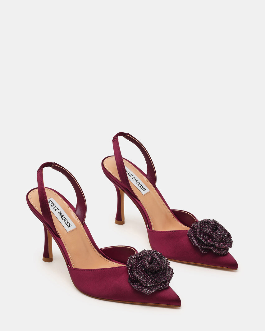 Slingbacks Lysandra WINE SATIN