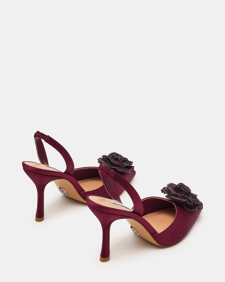 Slingbacks Lysandra WINE SATIN