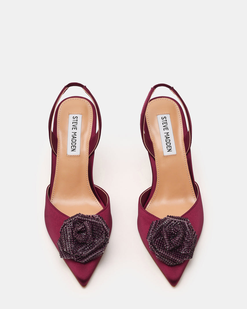 Slingbacks Lysandra WINE SATIN