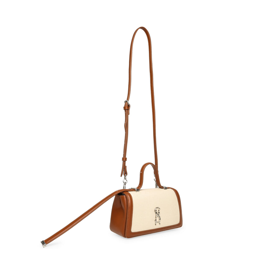 Τσάντα BQUILL COGNAC/SILVER