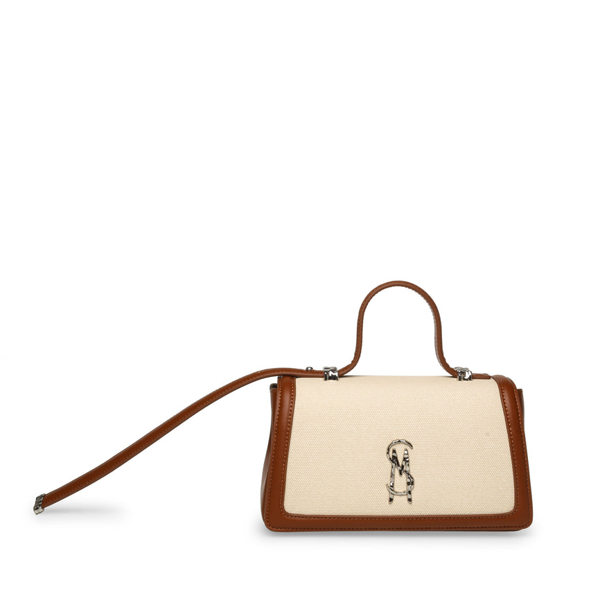 Τσάντα BQUILL COGNAC/SILVER