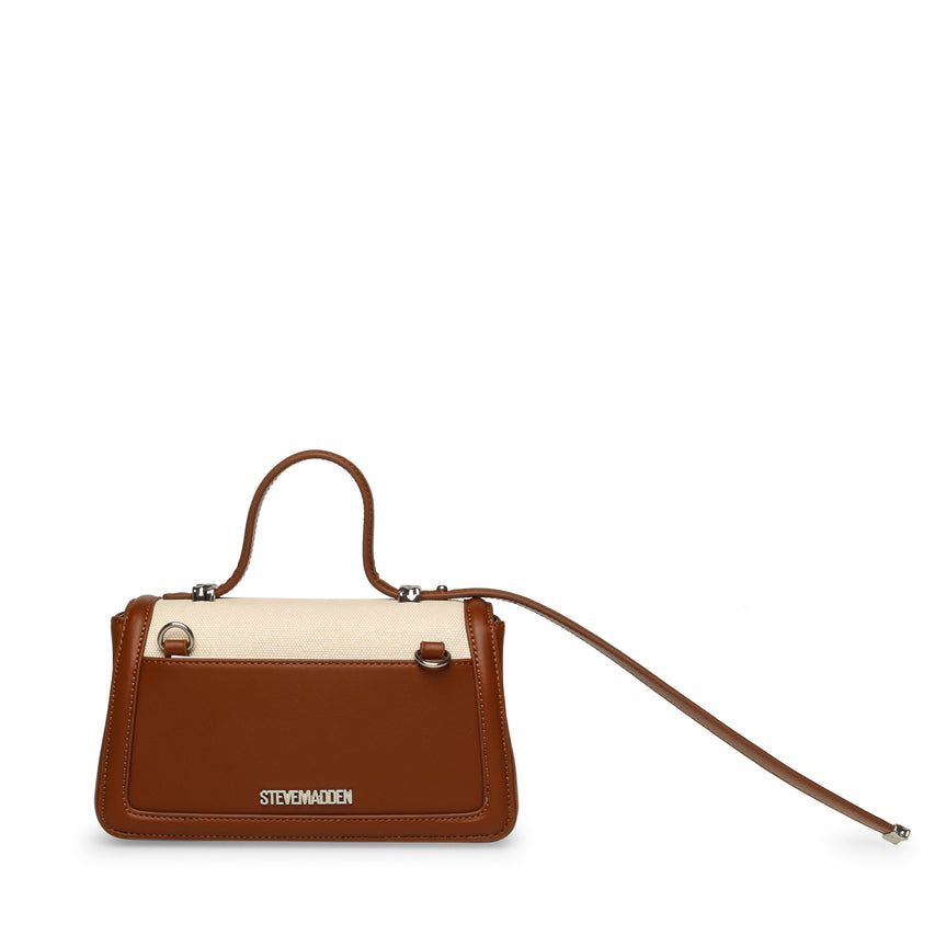 Τσάντα BQUILL COGNAC/SILVER