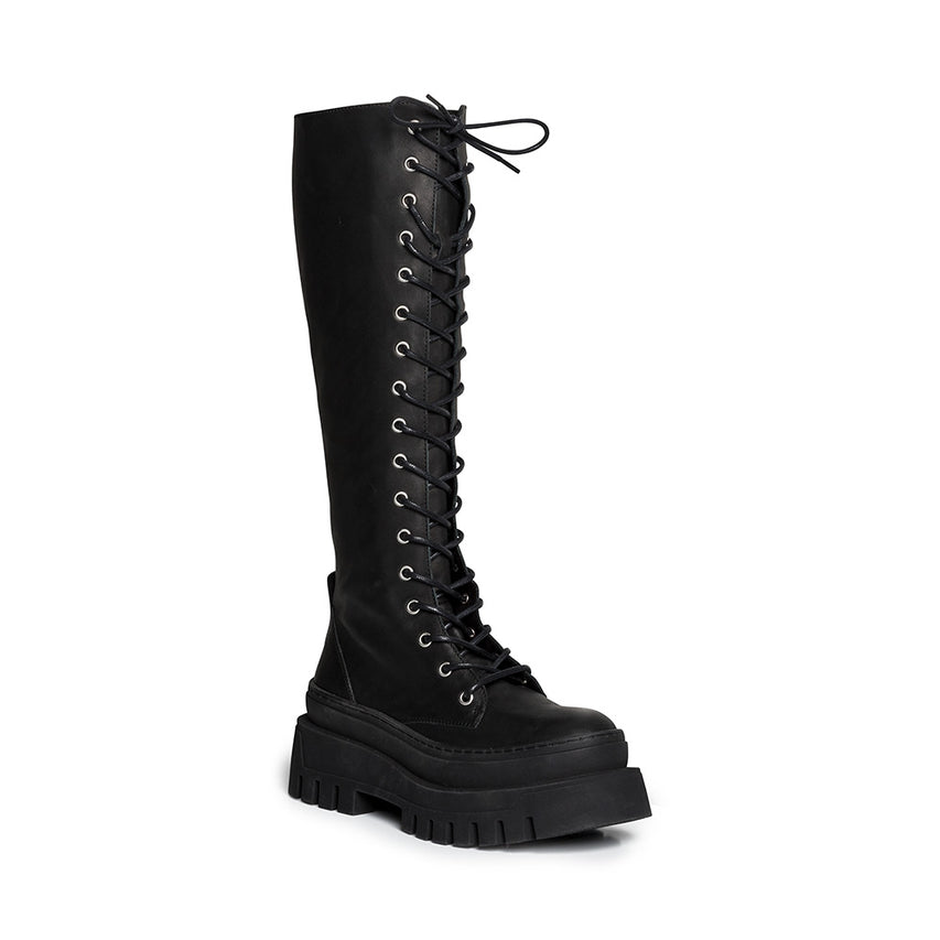 Μπότες Carina BLACK LEATHER