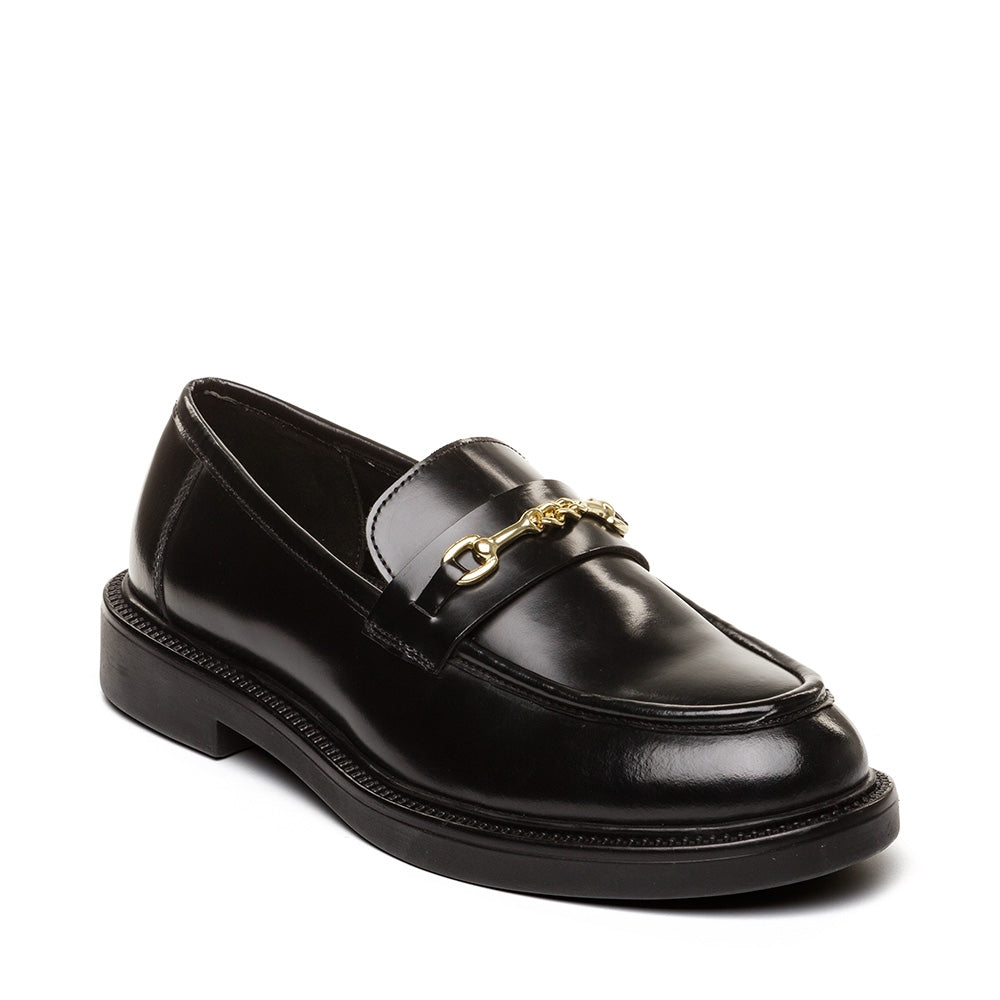 Loafers Huddles BLACK LEATHER