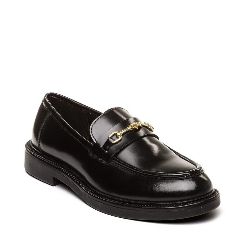 Loafers Huddles BLACK LEATHER