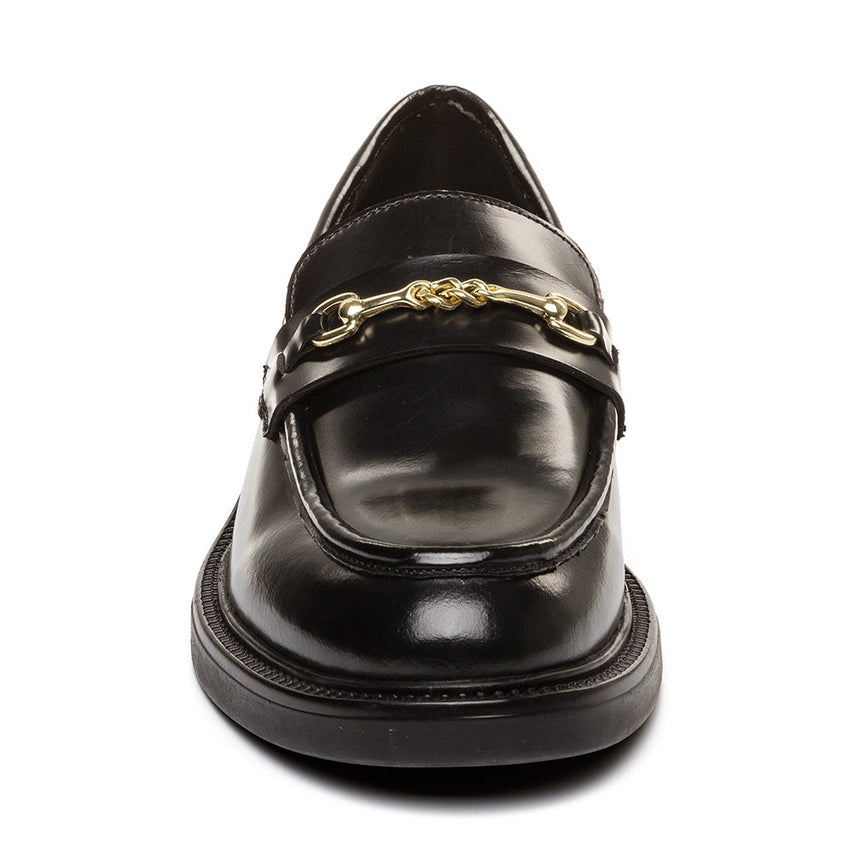 Loafers Huddles BLACK LEATHER