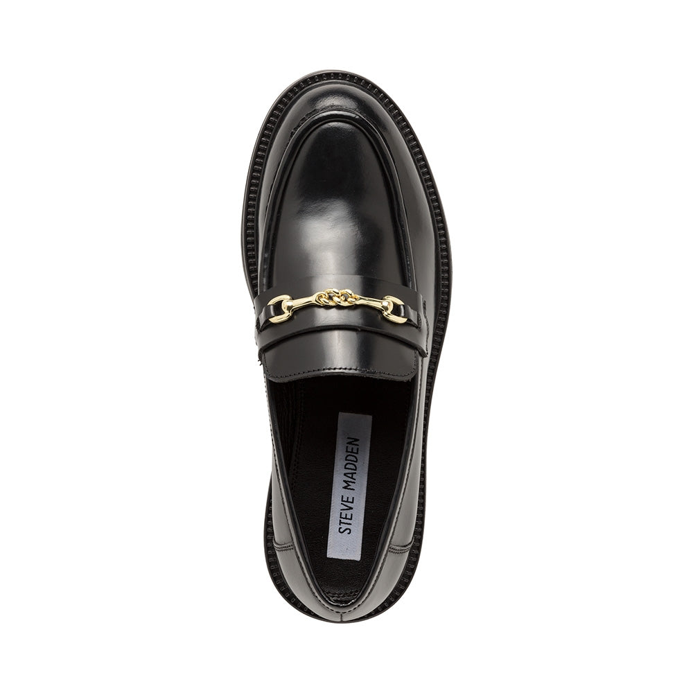 Loafers Huddles BLACK LEATHER
