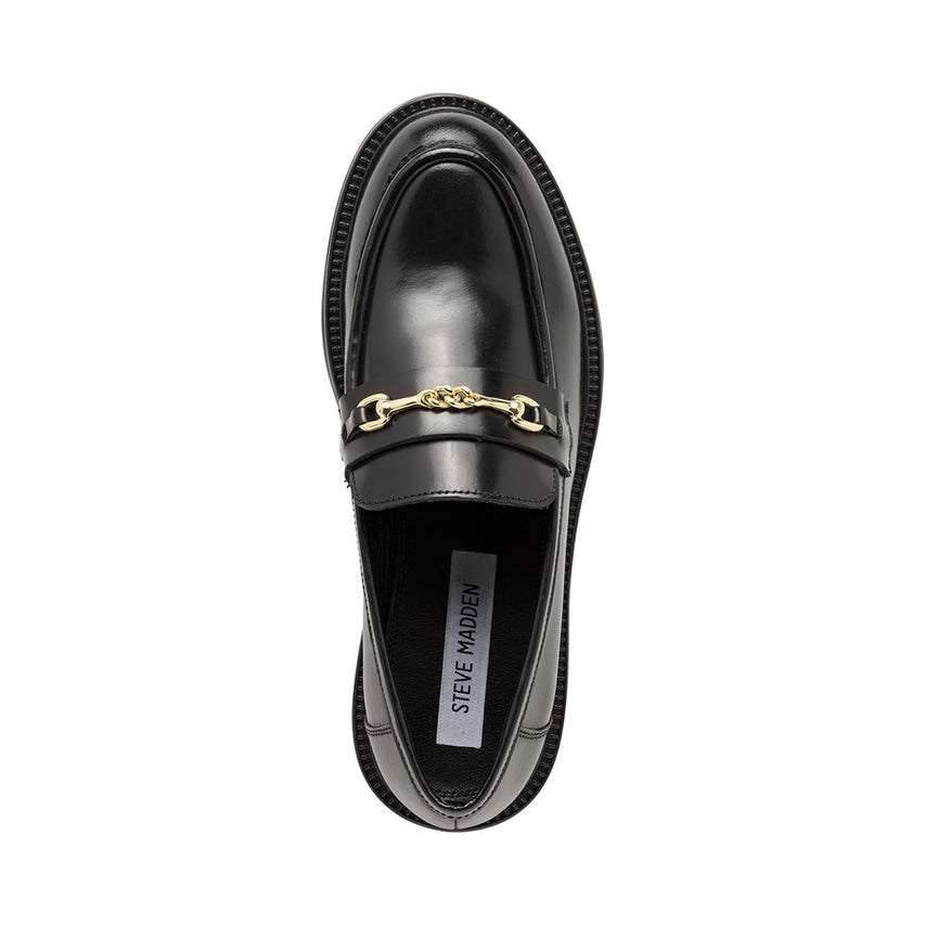 Loafers Huddles BLACK LEATHER