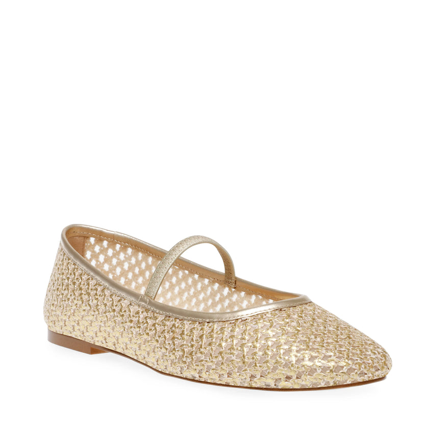 Μπαλαρίνες Majorca GOLD RAFFIA
