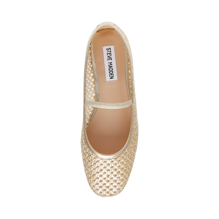 Μπαλαρίνες Majorca GOLD RAFFIA