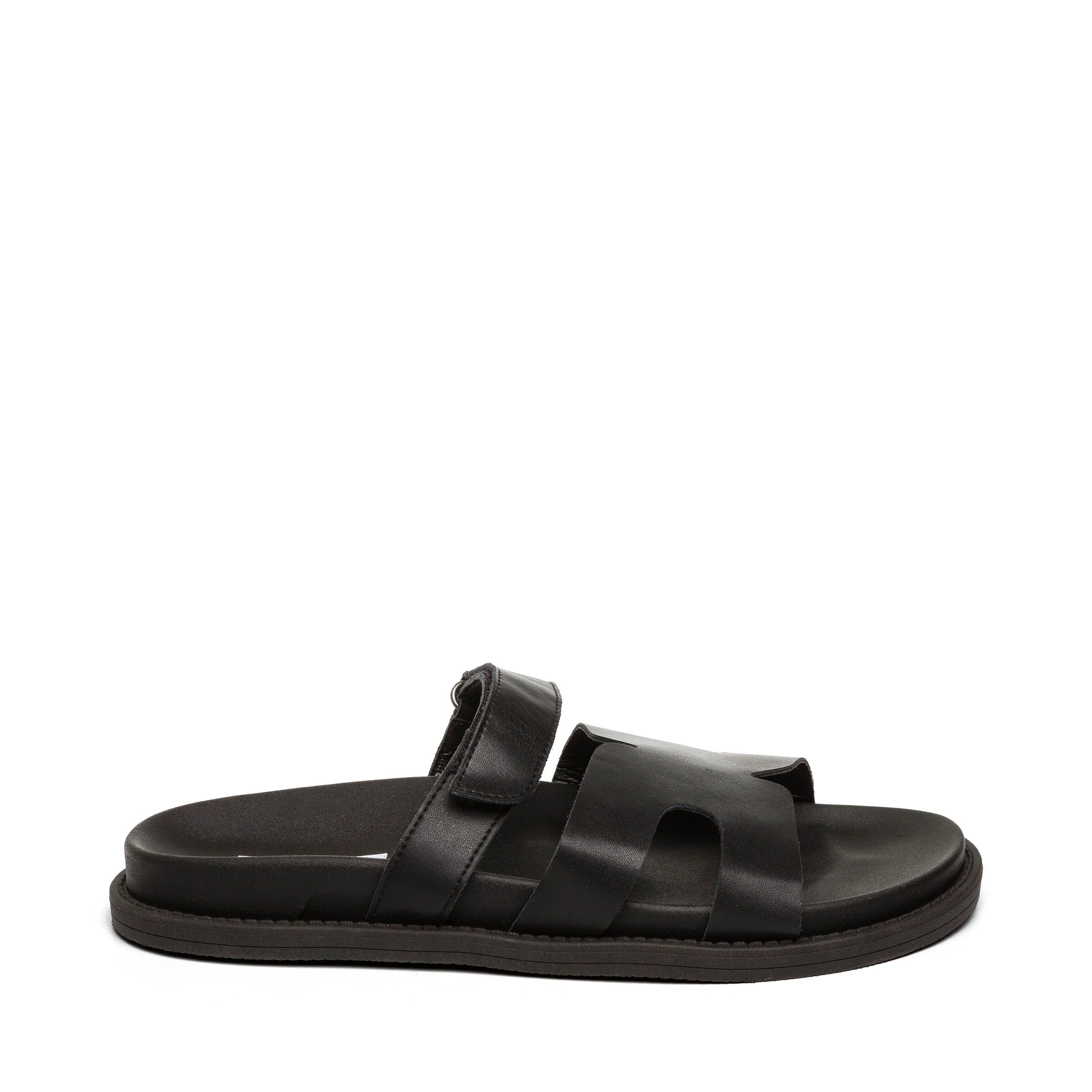 Σανδάλια Manu BLACK LEATHER