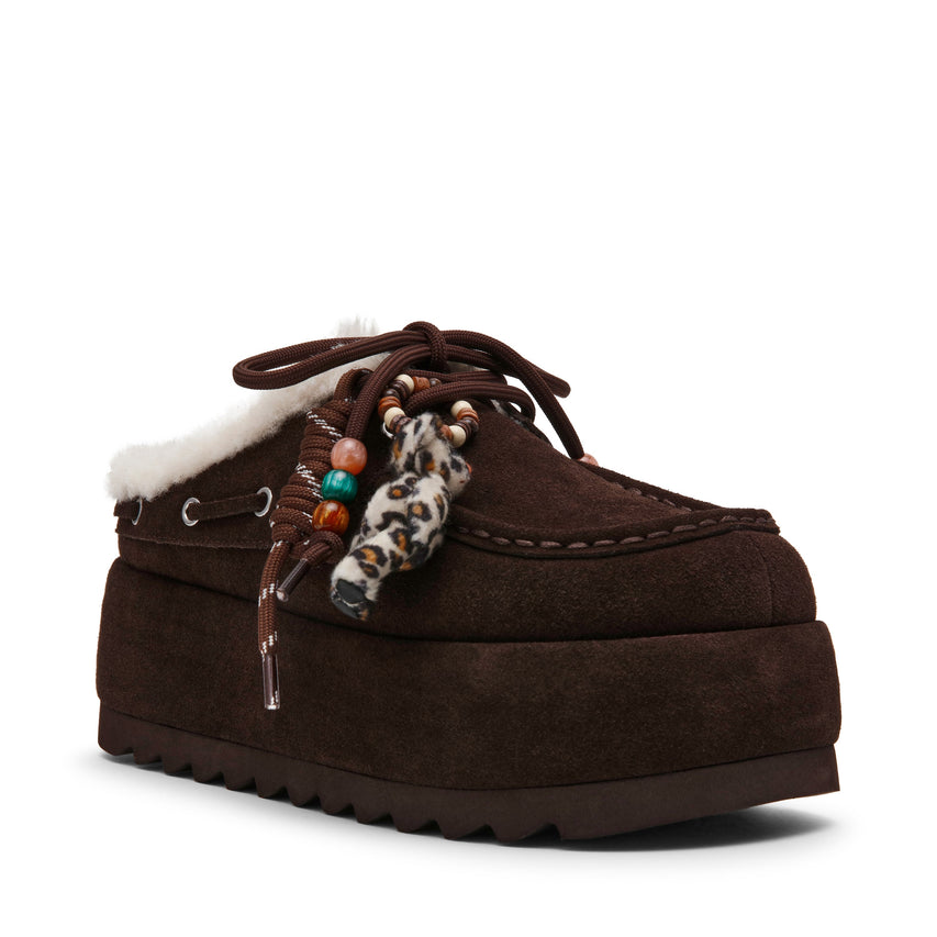 Mules Cuddly CHOCOLATE BROWN SUEDE
