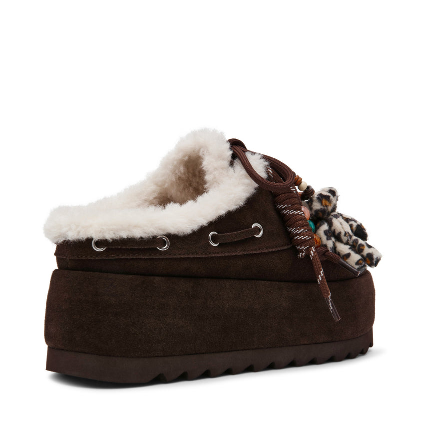 Mules Cuddly CHOCOLATE BROWN SUEDE