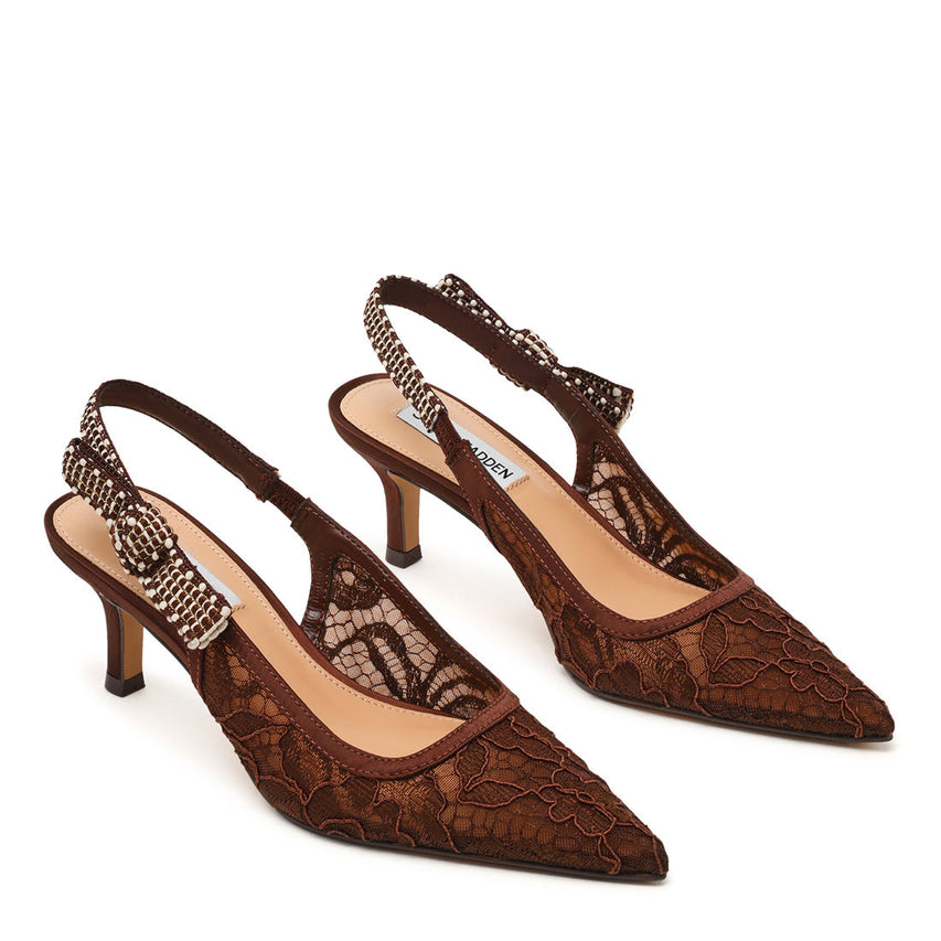 Slingbacks Ensemble BROWN LACE