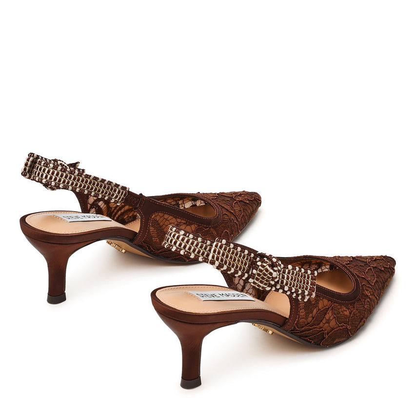 Slingbacks Ensemble BROWN LACE