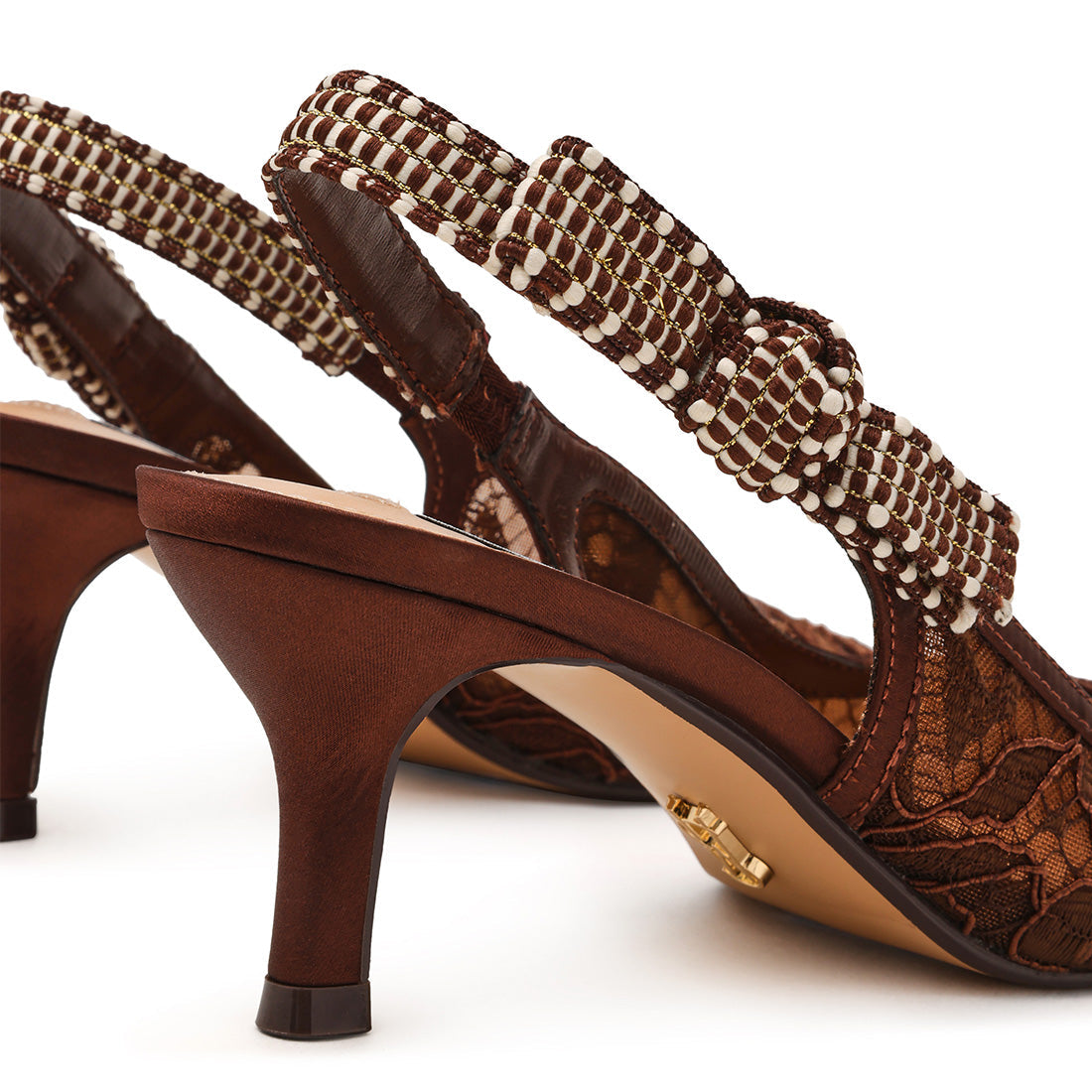 Slingbacks Ensemble BROWN LACE