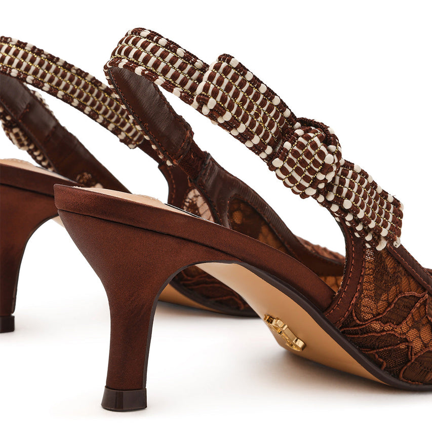 Slingbacks Ensemble BROWN LACE