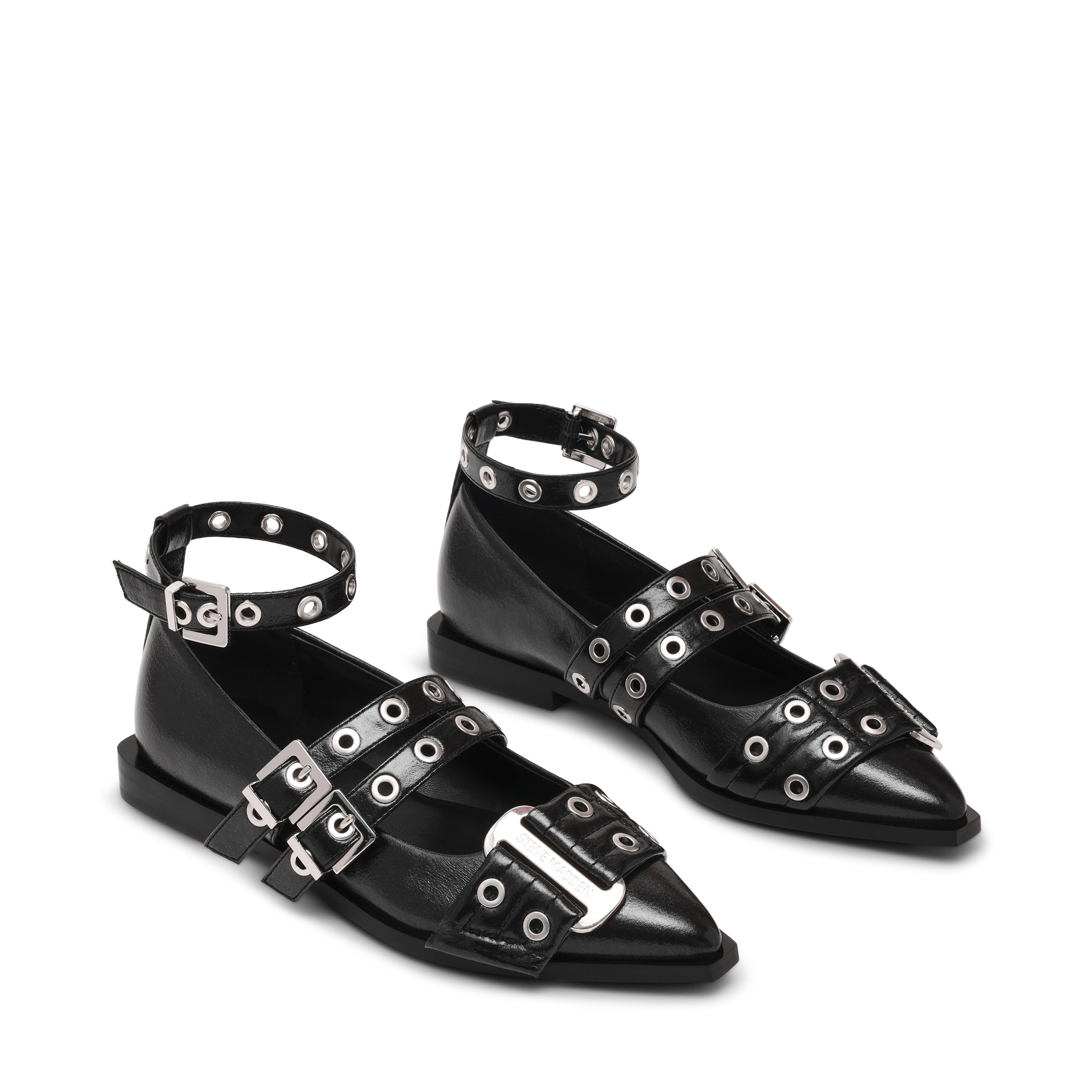 Μπαλαρίνες Grander BLK CRINKLE