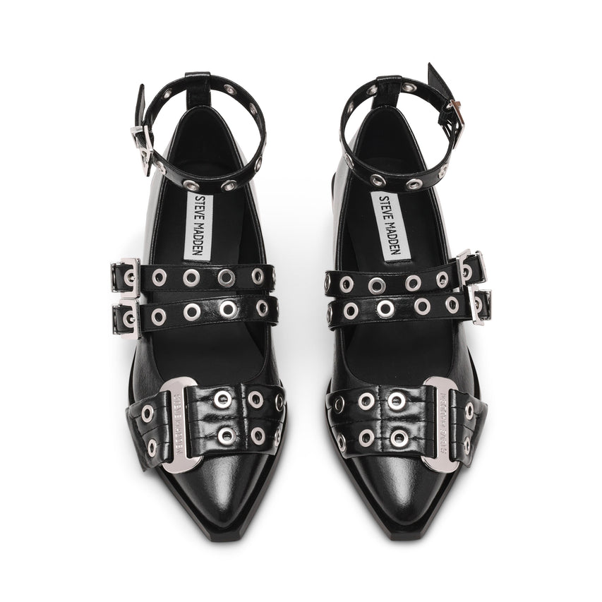 Μπαλαρίνες Grander BLK CRINKLE