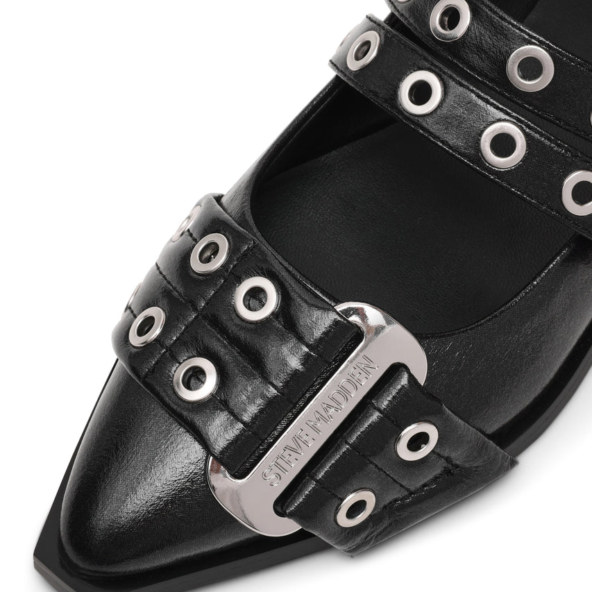 Μπαλαρίνες Grander BLK CRINKLE