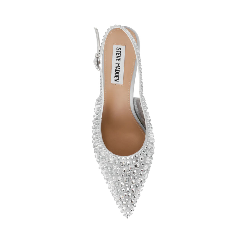 Slingbacks Korra-R SILVER STONES