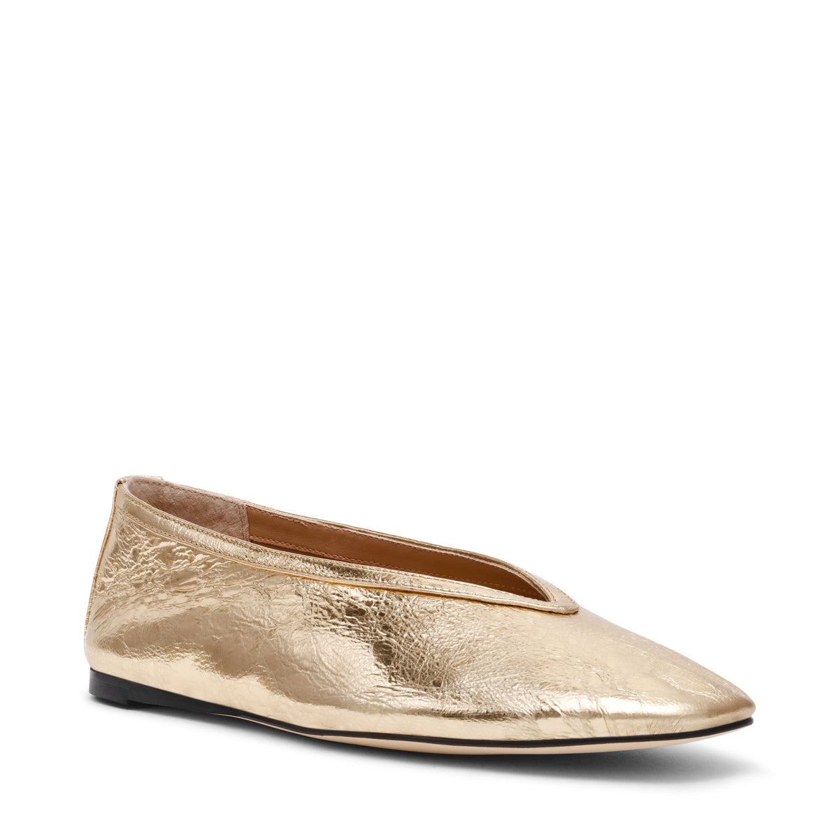 Μπαλαρίνες Leni GOLD LEATHER