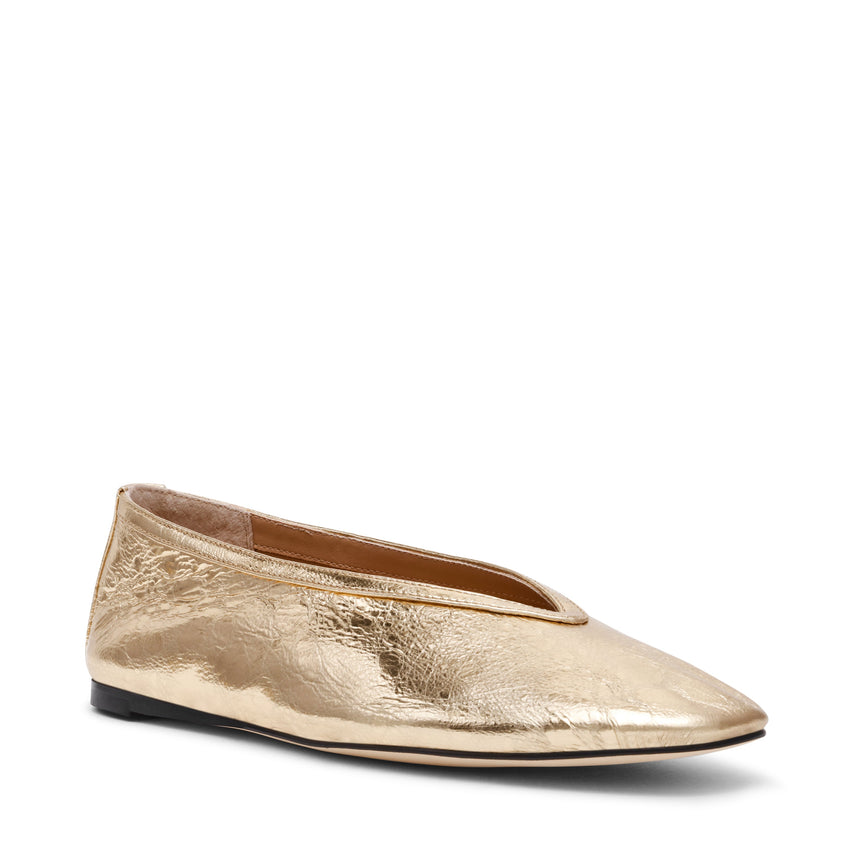 Μπαλαρίνες Leni GOLD LEATHER