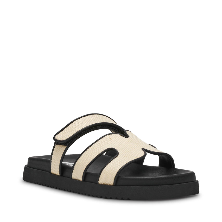 Σανδάλια Missile NAT BLACK RAFFIA