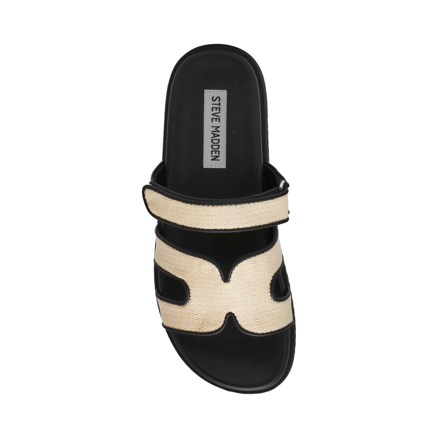 Σανδάλια Missile NAT BLACK RAFFIA