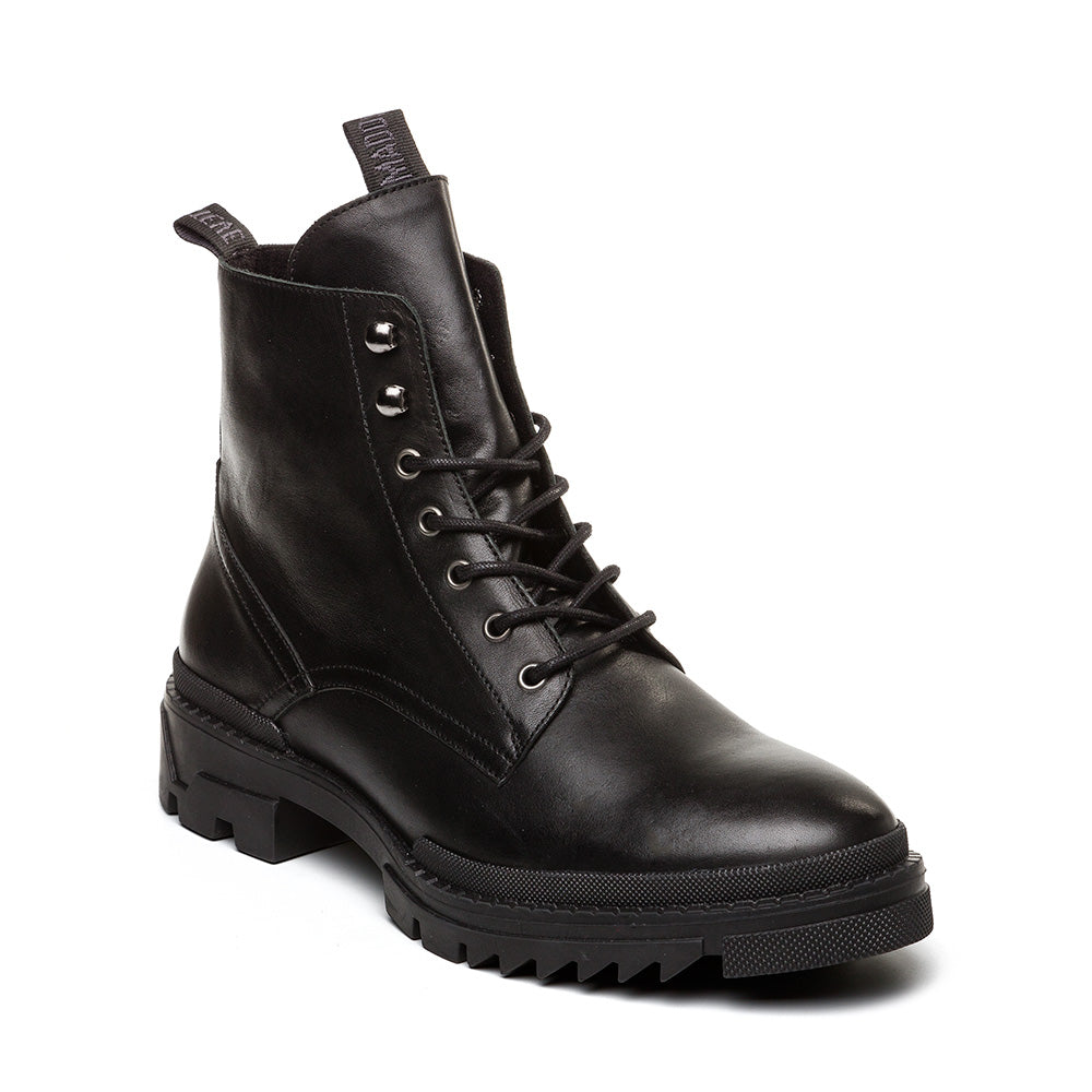 Μποτάκια Qaiza BLACK LEATHER